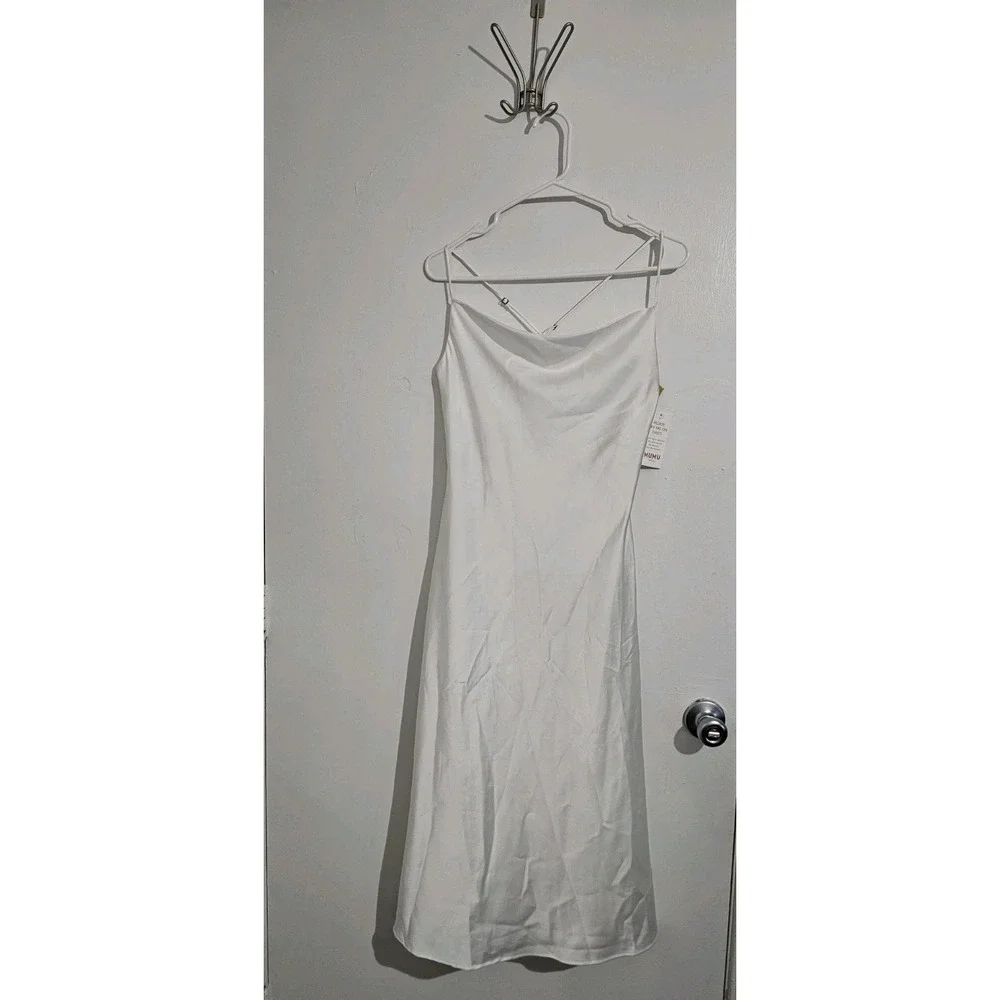 Show Me Your Mumu Verona Cowl Dress‎ Womens Sz XS White Formal Preppy Festive